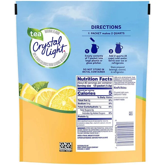 Crystal Light Lemon Iced Tea Naturally Flavored Powdered Drink Mix 16 pk. 5