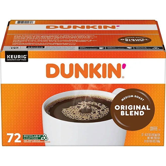 Dunkin' Donuts Medium Roast K-Cup Coffee Pods, Original Blend, 72 ct. 2