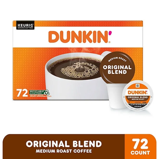 Dunkin' Donuts Medium Roast K-Cup Coffee Pods, Original Blend, 72 ct. 3