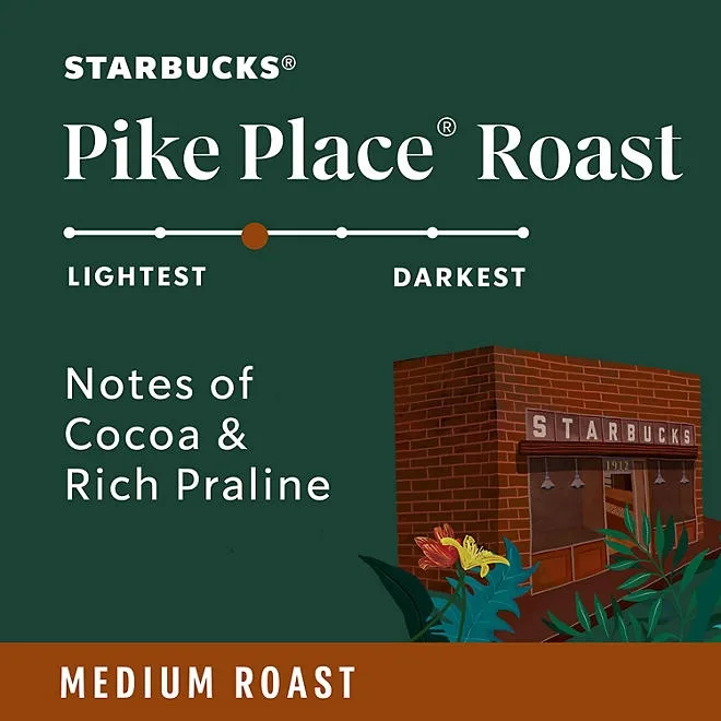 Starbucks Medium Roast K-Cup Coffee Pods, Pike Place, 72 ct. 4