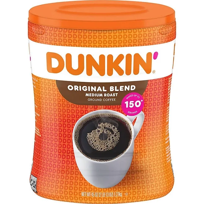 Dunkin' Donuts Original Blend Ground Coffee, Medium Roast, 45 oz. 2