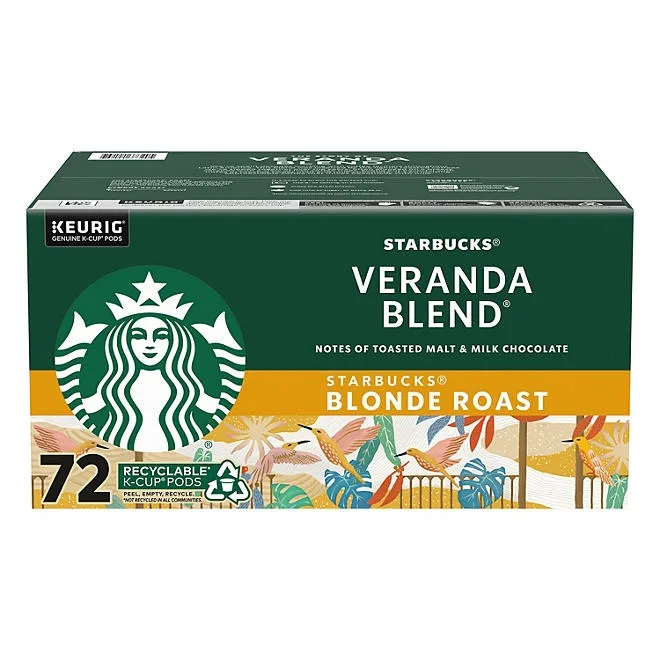 Starbucks Blonde Roast K-Cup Coffee Pods, Veranda Blend, 72 ct. 2