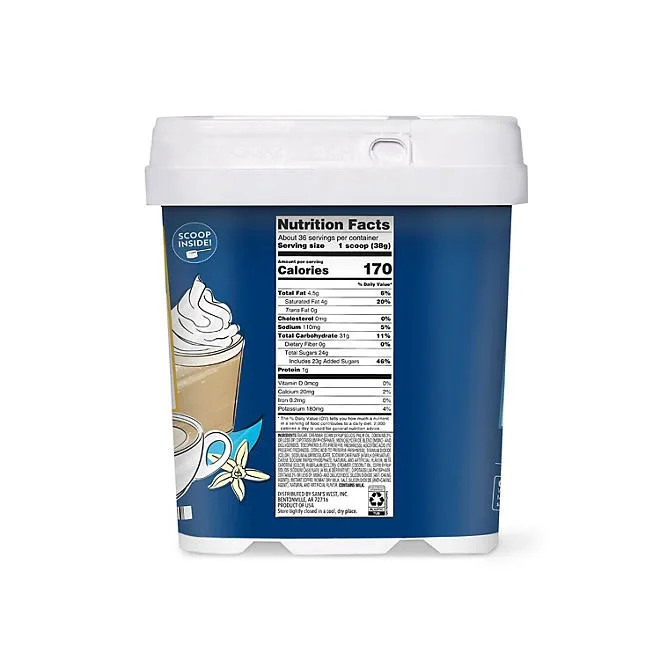 Member's Mark French Vanilla Cappuccino Beverage Mix, 48 oz. 5