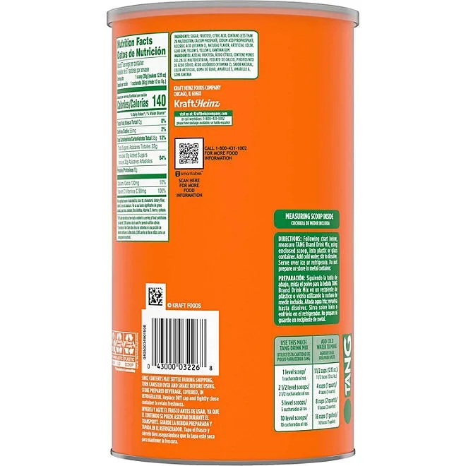 Tang Naturally Flavored Orange Powdered Drink Mix, 72 oz. 5