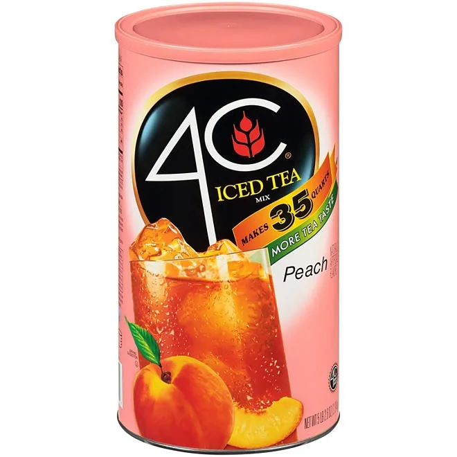 4C Peach Iced Tea Mix, 82.6 oz. 2