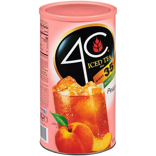 4C Peach Iced Tea Mix, 82.6 oz. 4