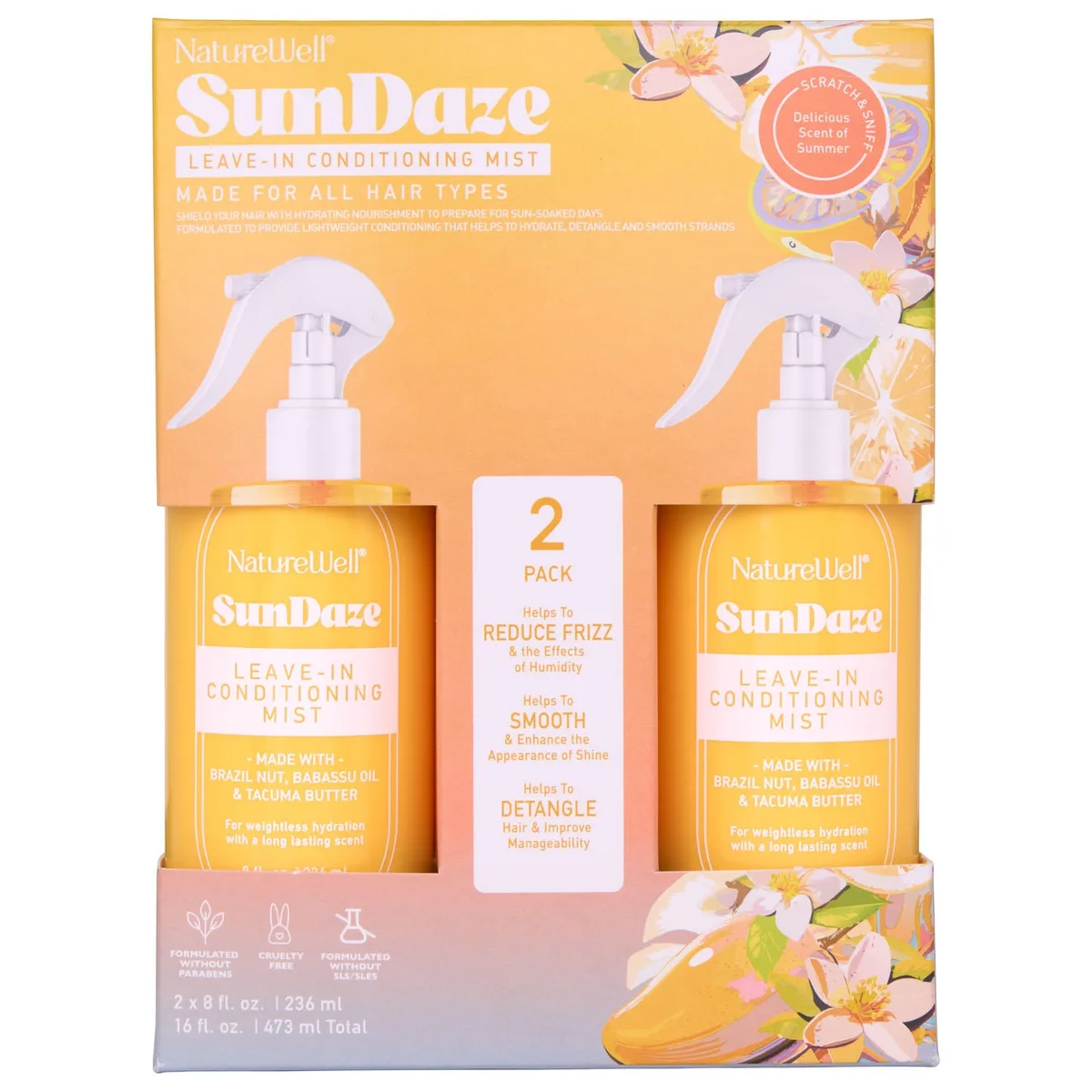 NatureWell Sundaze Leave In Conditioning Mist, 8 oz., 2pk.