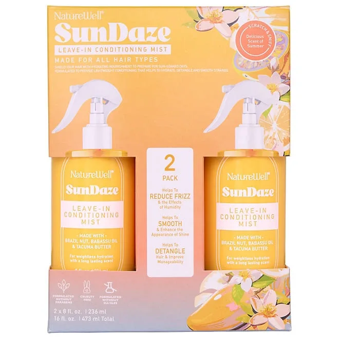 NatureWell Sundaze Leave In Conditioning Mist, 8 oz., 2pk. 2