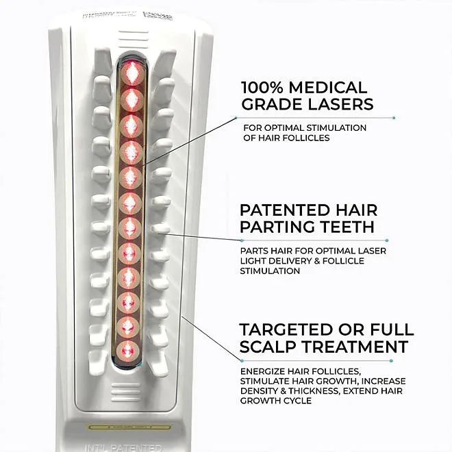 Hairmax Pro 12 LaserComb Hair Growth Bundle 3