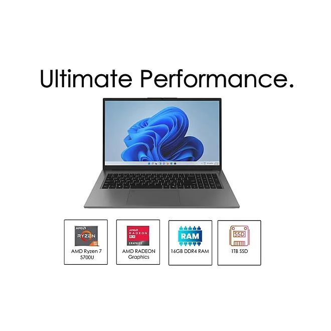 Gateway 17.3" FHD IPS Window Laptop | AMD Ryzen 7 | 16GB RAM | 1TB SSD | 2-Year Limited Warranty 3