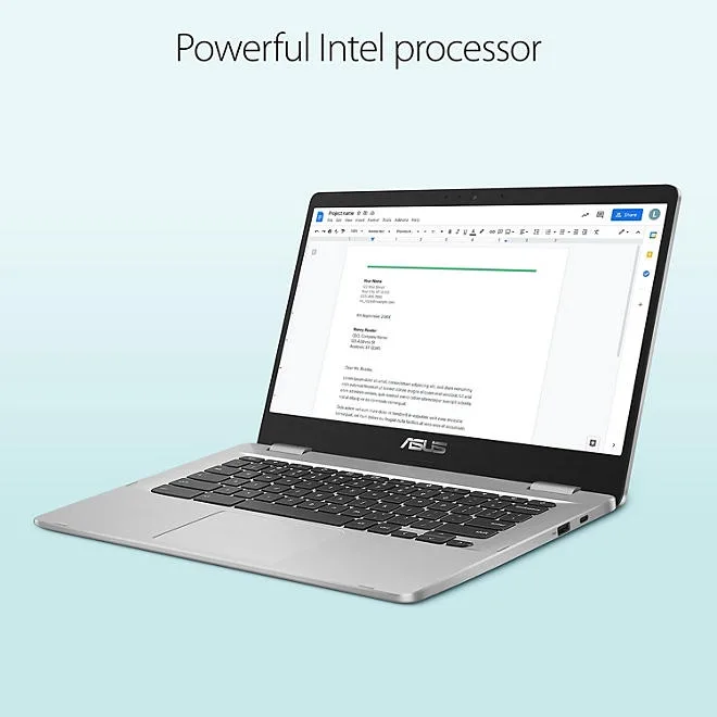 ASUS 14" Chromebook | Intel® Celeron® Processor | 4GB RAM | 64GB Storage | Chrome OS | 2-Year Warranty + 1-Year Accidental Damage Protection 5