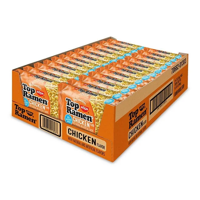 Nissin Top Ramen Chicken Noodle Soup, 3 oz., 24 pk. 2
