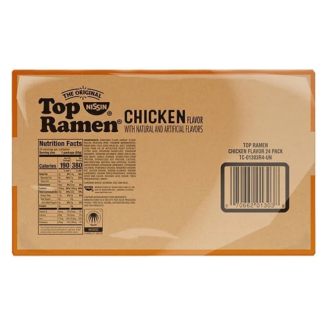 Nissin Top Ramen Chicken Noodle Soup, 3 oz., 24 pk. 3