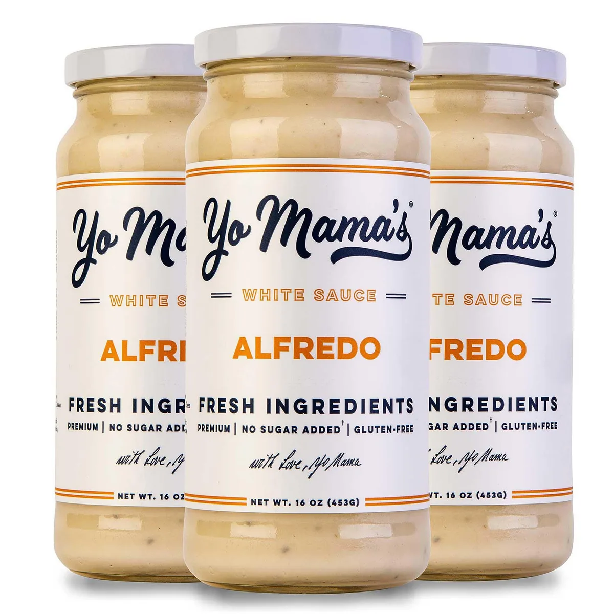 Yo Mama's Low-Carb No Sugar Added Alfredo Sauce, 16 oz., 3 pk.