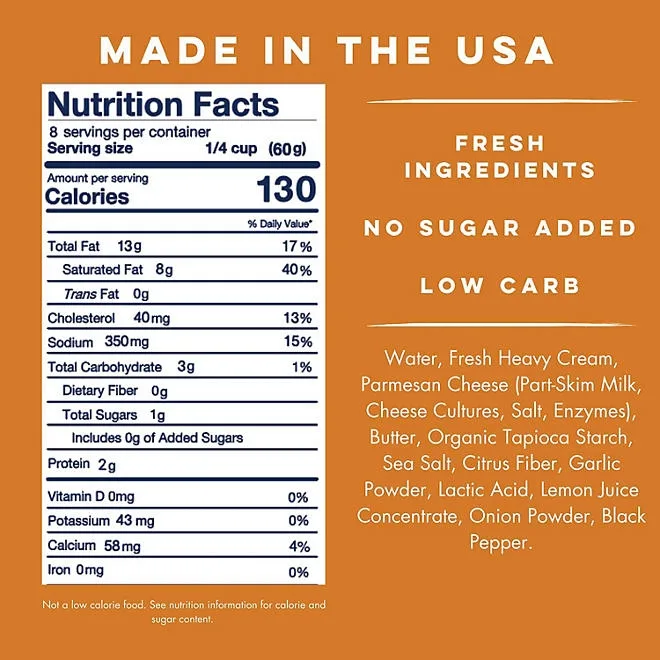 Yo Mama's Low-Carb No Sugar Added Alfredo Sauce, 16 oz., 3 pk. 3