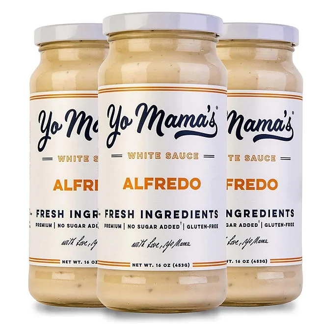Yo Mama's Low-Carb No Sugar Added Alfredo Sauce, 16 oz., 3 pk. 2