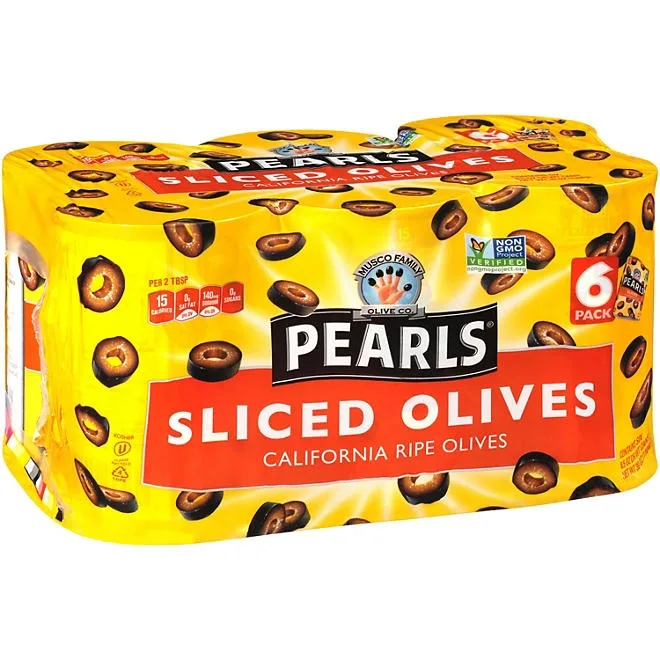 Pearls Sliced Olives, 6.5 oz., 6 pk. 3
