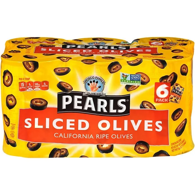 Pearls Sliced Olives, 6.5 oz., 6 pk. 2