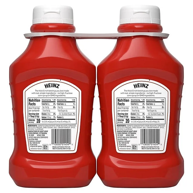 Heinz Simply Tomato Ketchup, 44 oz., 2 pk. 5