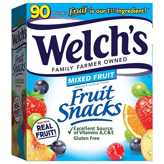 Welch's Mixed Fruit Fruit Snack, 0.8 oz, 90 pk. 2