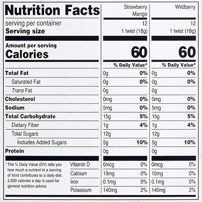 Member's Mark Organic Fruit Twist, Variety Pack, 0.63 oz., 24 pk. 3