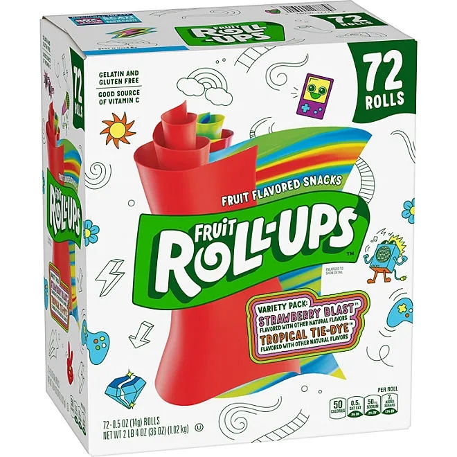 Fruit Roll-Ups Variety Pack, 0.5 oz., 72 pk. 2