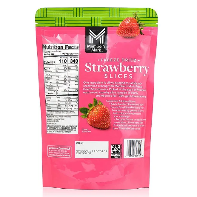 Member's Mark Freeze Dried Strawberry Slices, 3 oz. 3