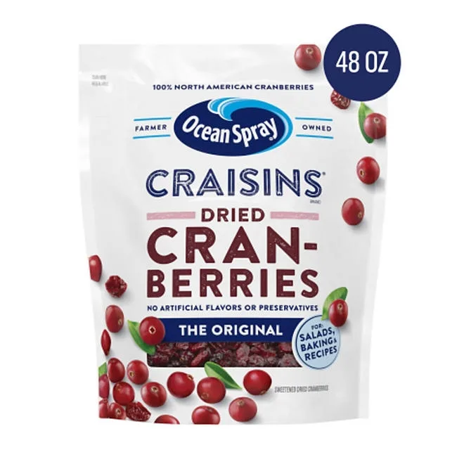 Ocean Spray Craisins, Original Dried Cranberries, 48 oz. 2