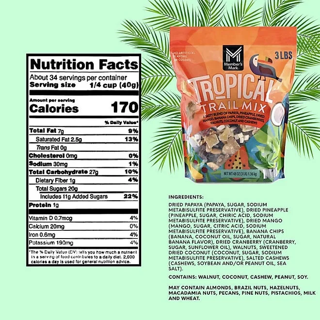 Member's Mark Tropical Trail Mix, 48 oz. 3