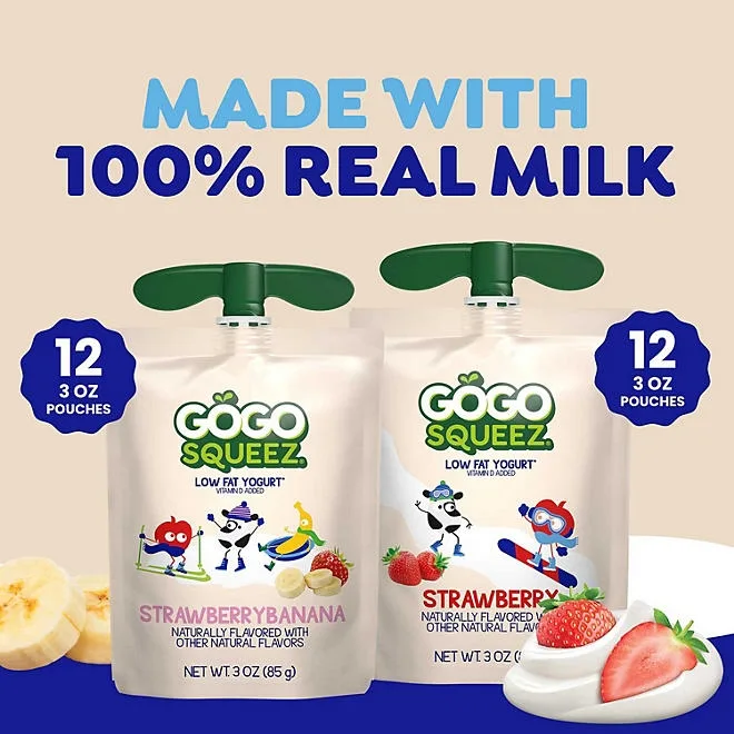 GoGo Squeez Yogurtz Strawberry & Strawberry Banana, 24 pk. 5