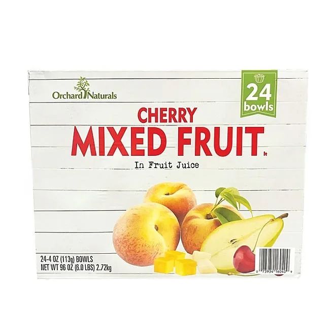 Orchard Natural Cherry Mixed Fruit in Fruit Juice 4 oz., 24 ct. 2