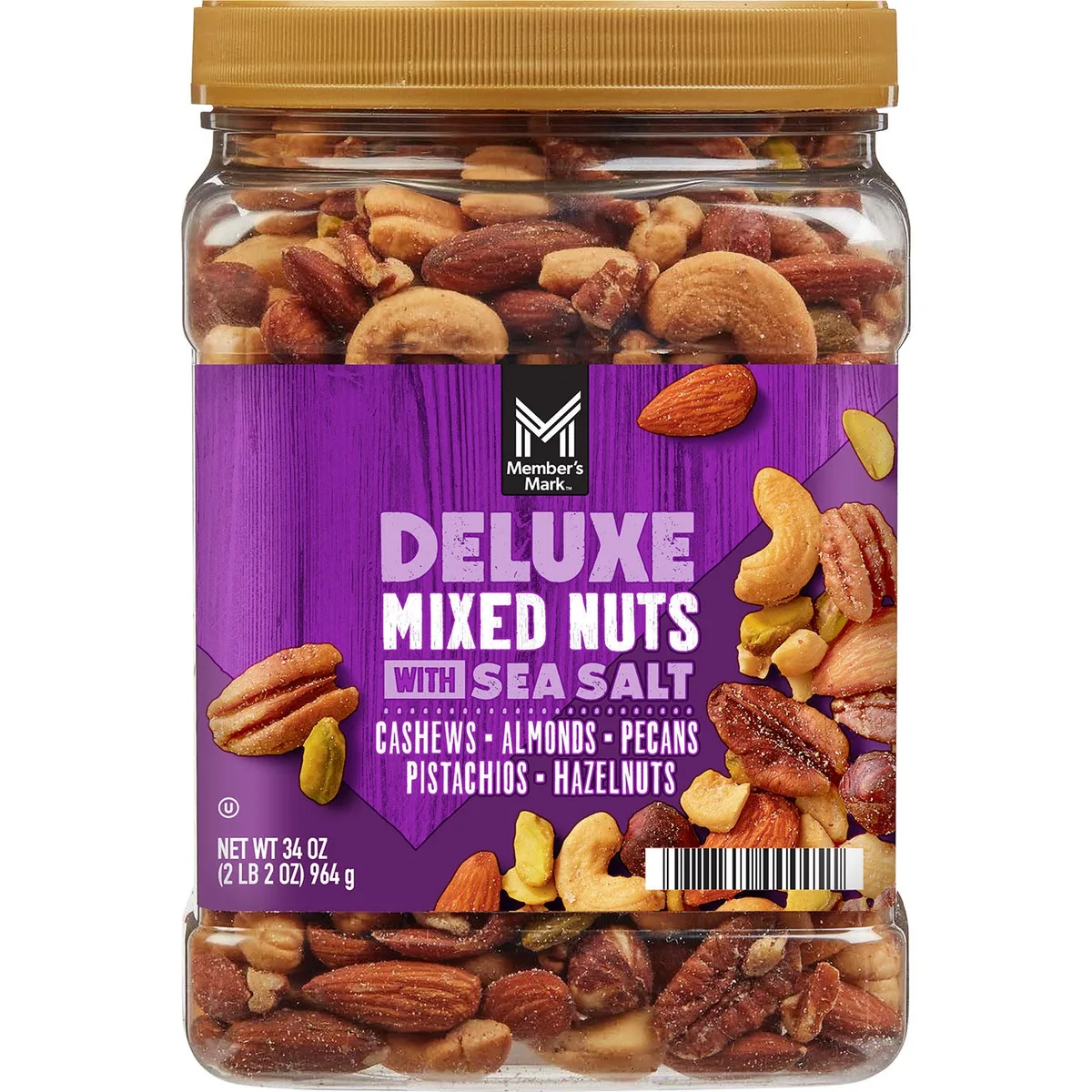Member's Mark Deluxe Mixed Nuts with Sea Salt, 34 oz.