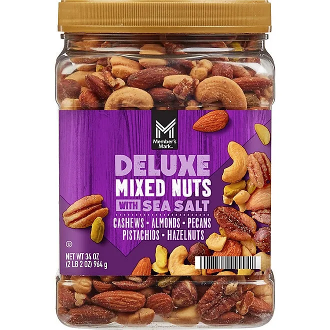 Member's Mark Deluxe Mixed Nuts with Sea Salt, 34 oz. 2