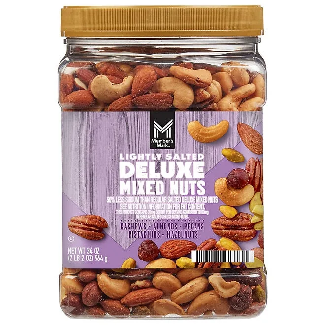 Member's Mark Lightly Salted Deluxe Mixed Nuts, 34 oz. 2