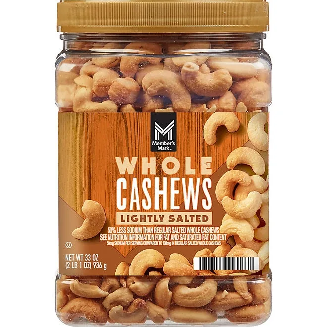 Member's Mark Lightly Salted Whole Cashews, 33 oz. 2