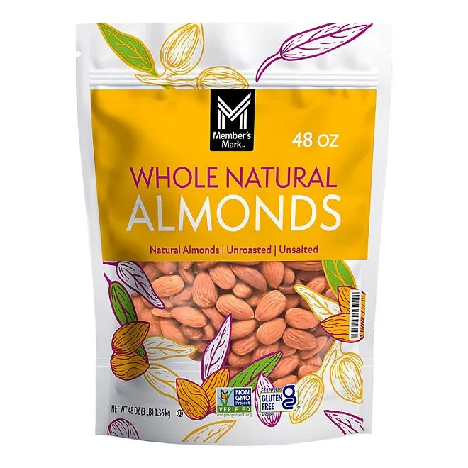 Member's Mark Natural Whole Almonds, 3 lbs. 2