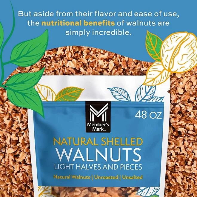 Member's Mark Natural Shelled Walnuts, 3 lbs. 5