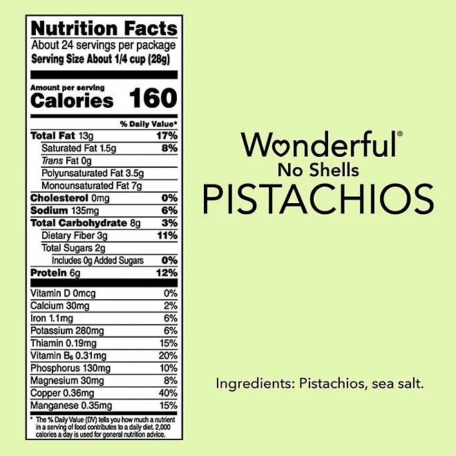 Wonderful Shelled Roasted Salted Pistachios, 24 oz. 3