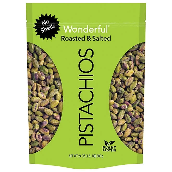 Wonderful Shelled Roasted Salted Pistachios, 24 oz. 2