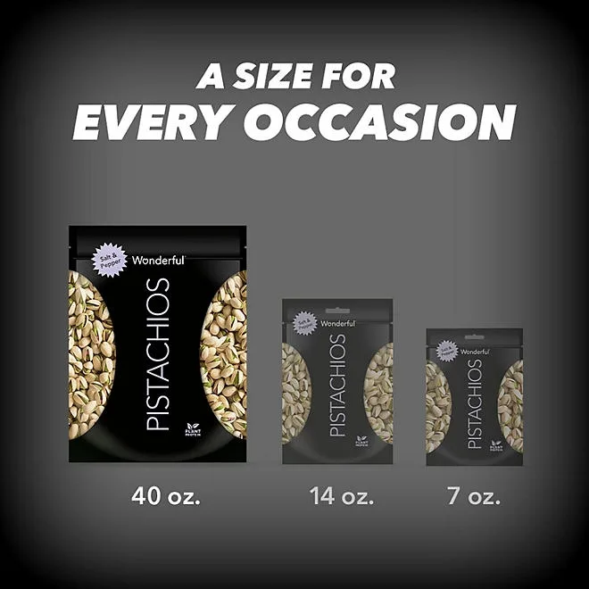 Wonderful Salt & Pepper Pistachios, 40 oz. 4