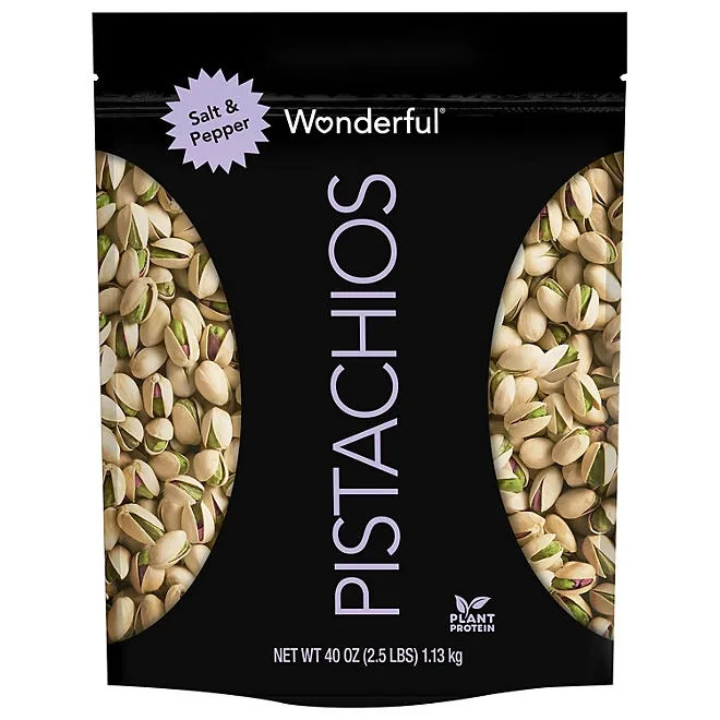 Wonderful Salt & Pepper Pistachios, 40 oz. 2