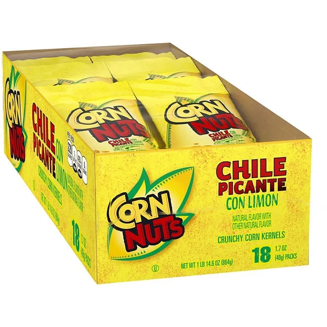 Corn Nuts Chile Picante con Limon Crunchy Corn Kernels, 1.7 oz., 18 pk. 3