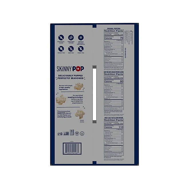 SkinnyPop Variety Snack Pack Popcorn, 0.5 oz., 36 pk. 5