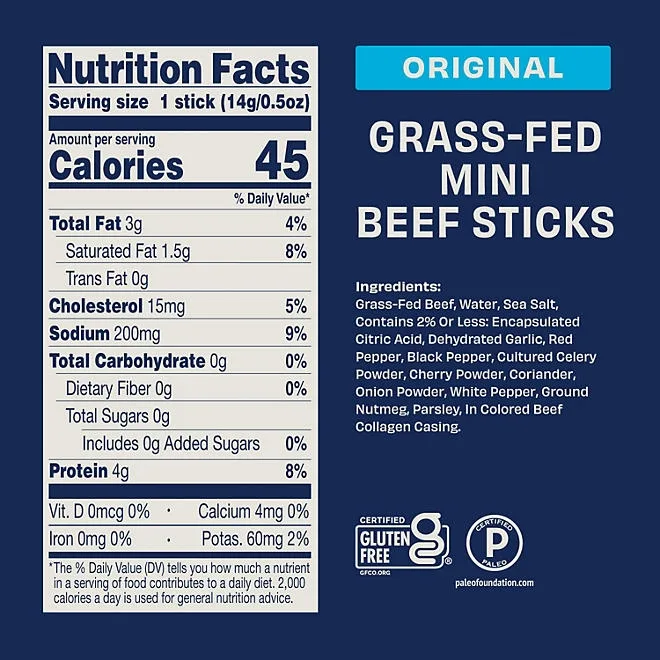 Country Archer Original Mini Beef Sticks, 0.5 oz, 24 pk. 3