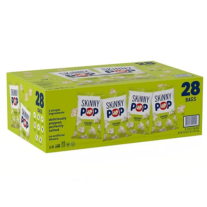 SkinnyPop Original Popcorn Snack Bags, 0.65 oz., 28 pk. 4