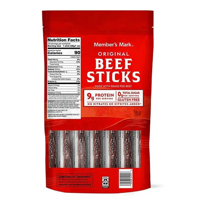 Member's Mark Original Grassfed Beef Snack Sticks 1 oz., 12 pk. 4