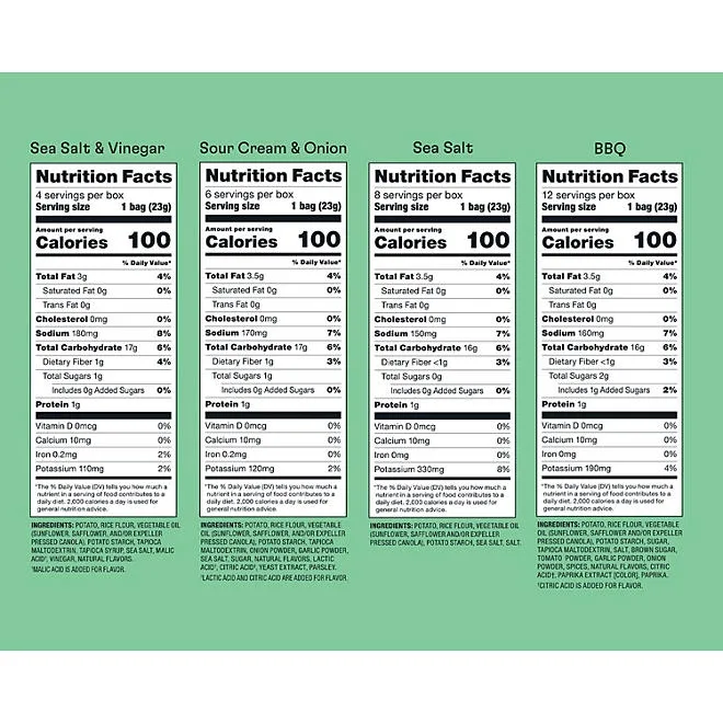 Popchips Variety Pack Chips, 0.8 oz., 30 pk. 3