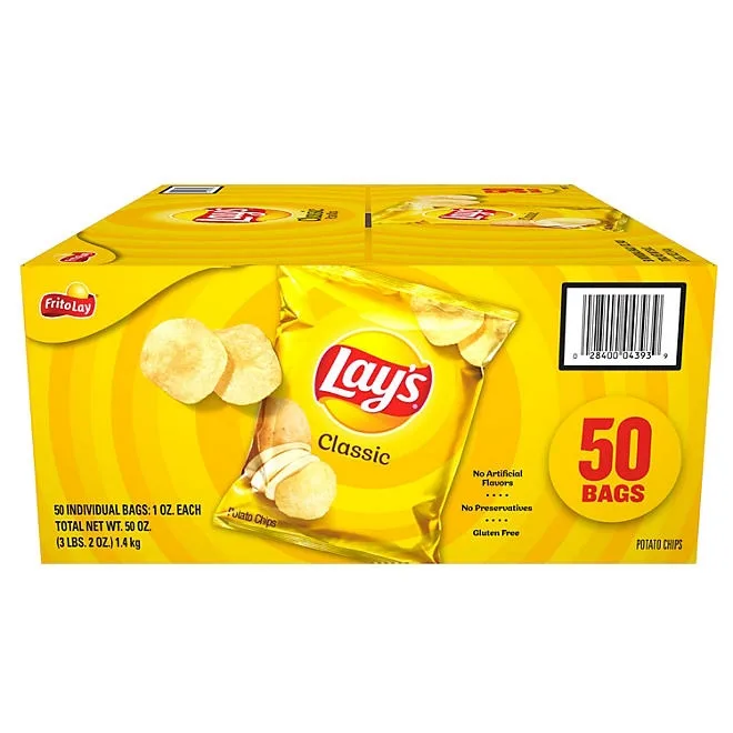 Lay's Classic Potato Chips, 1 oz., 50 pk. 2