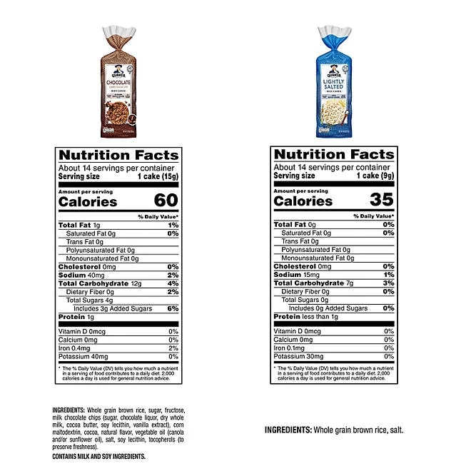 Quaker Rice Cakes, Variety Pack, 4 pk. 4