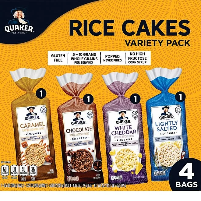 Quaker Rice Cakes, Variety Pack, 4 pk. 5